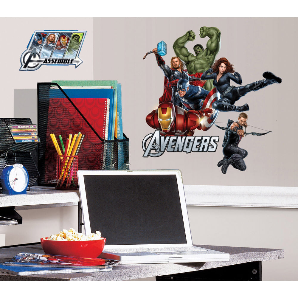 Adesivo Os Vingadores (Avengers) da Marvel removível Roommates CasaTema Adesivo De Parede Dos Vingadores ~ Adesivo Os Vingadores (Avengers) da Marvel removível Roommates CasaTema