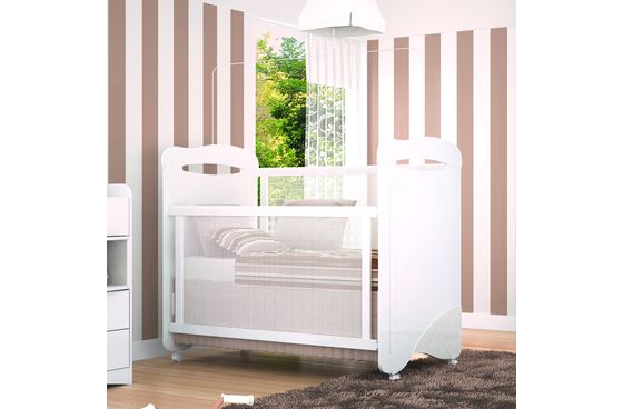 Ber?o Favo de Mel com Grade M?vel e Tela Henn CasaTema Comprar Quarto De Bebe Favo De Mel ~ Ber?o Favo de Mel com Grade M?vel e Tela Henn CasaTema