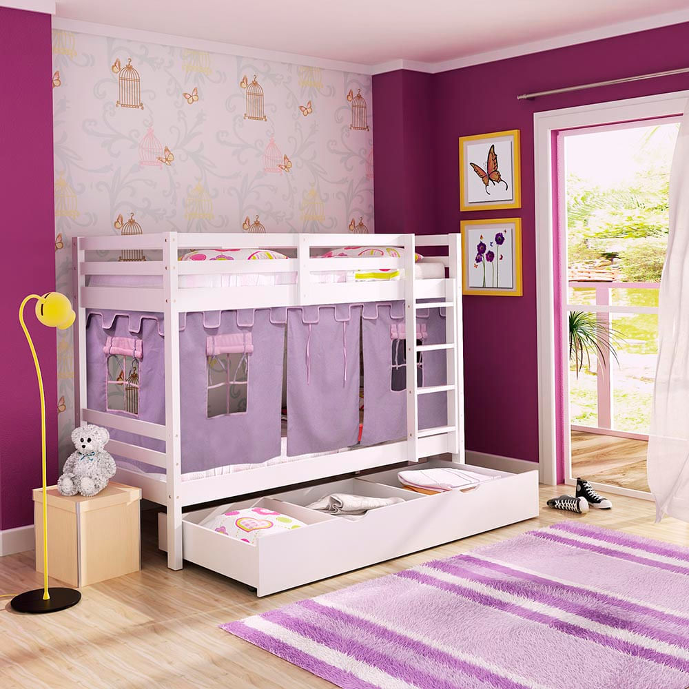 Beliche Treliche Teen Play e Gavet u00e3o Cama Auxiliar com Rodízios Madeira Maciça Tenda Treliche Tok Stok ~ Beliche Treliche Teen Play e Gavet u00e3o Cama Auxiliar com Rodízios Madeira Maciça Tenda