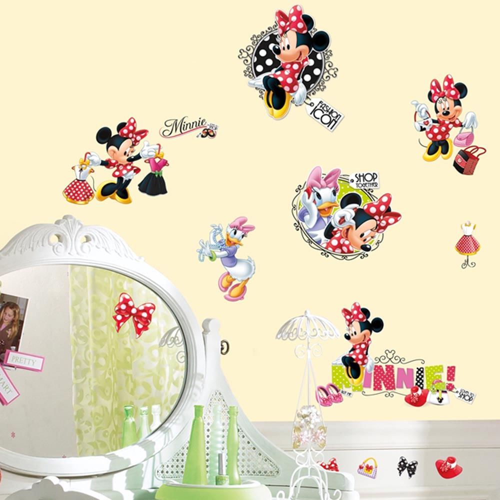 Adesivo removível infantil Minnie Compras u2013 Roommates CasaTema Papel De Parede Adesivo Herois ~ Adesivo removível infantil Minnie Compras u2013 Roommates CasaTema