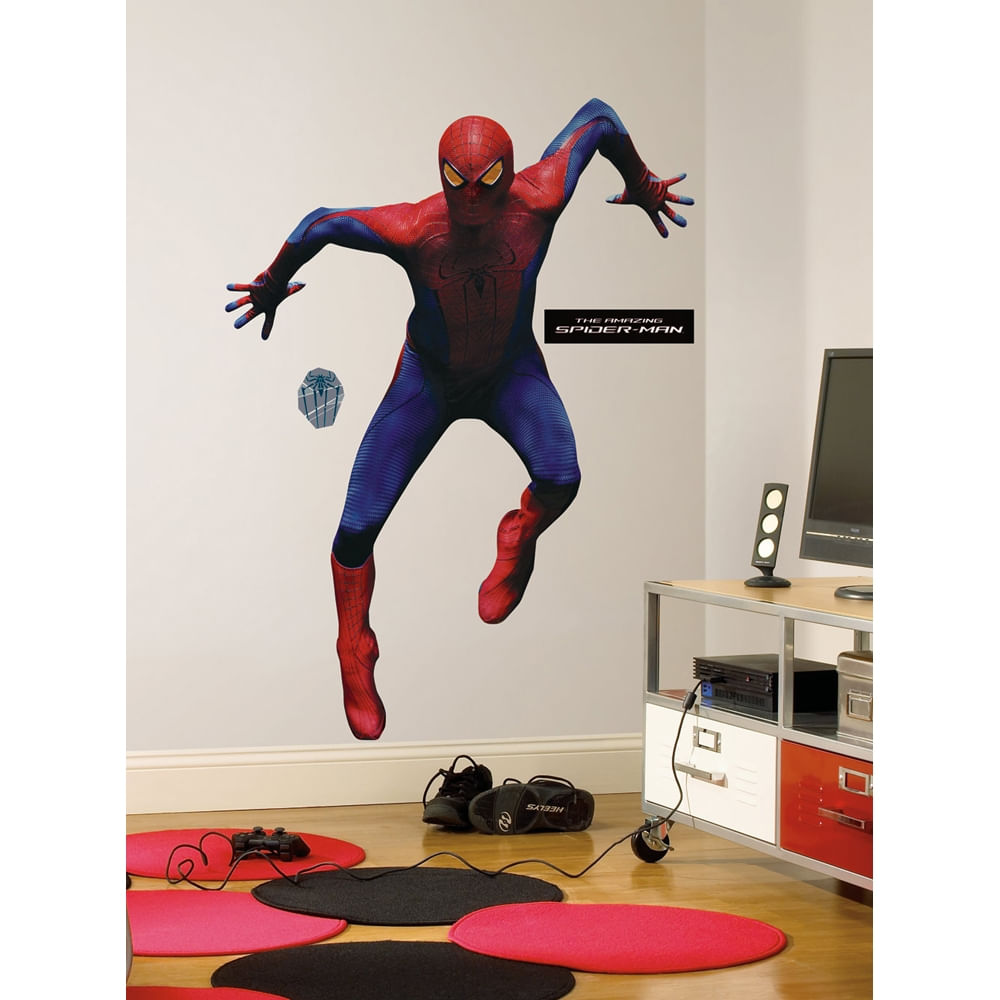 Adesivo Homem Aranha 4 Gigante Removível Roommates Adesivos De Parede Infantil Homem Aranha ~ Adesivo Homem Aranha 4 Gigante Removível Roommates