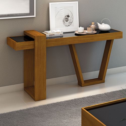 Aparador Zago em MDF com Acabamento em L u00e2mina de Madeira Aparador Redondo De Ferro ~ Aparador Zago em MDF com Acabamento em L u00e2mina de Madeira
