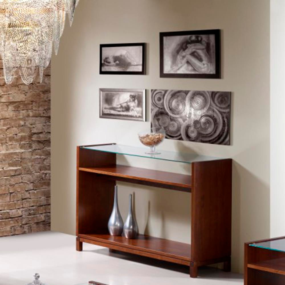Aparador ou Mesa Console Madeira Maciça e Tampo de Vidro Lindsay Castanho Canela CasaTema Aparador Estreito ~ Aparador ou Mesa Console Madeira Maciça e Tampo de Vidro Lindsay Castanho Canela CasaTema