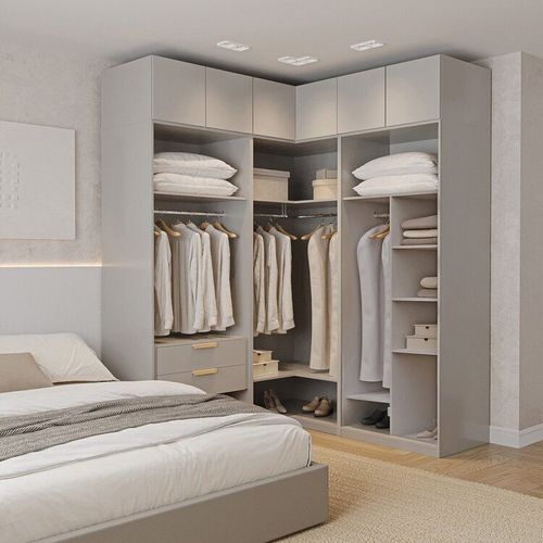 Guarda-roupa Modulado 6 Peças 6 Portas Jade CabeCasa MadeiraOriginals Cinza Urbano