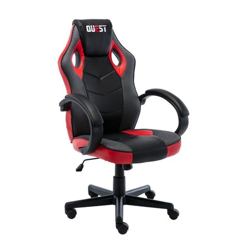 Cadeira Gamer Giratória Regulavel Quest Preto/Vermelho Preto/Vermelho