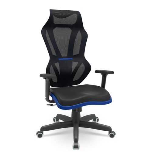 Cadeira para Escritório NR17 Vizon Dz Ajustaveis Azul