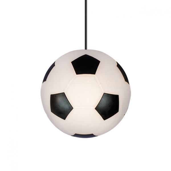 Luminária Abajur De Mesa Pendente Decorativa Bola Branco e Preto