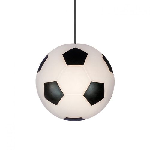 Luminária Abajur De Mesa Pendente Decorativa Bola Branco e Preto