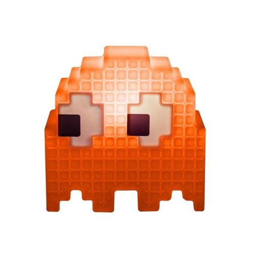 Luminária Abajur De Mesa Fantasminha Pacman Usare Laranja