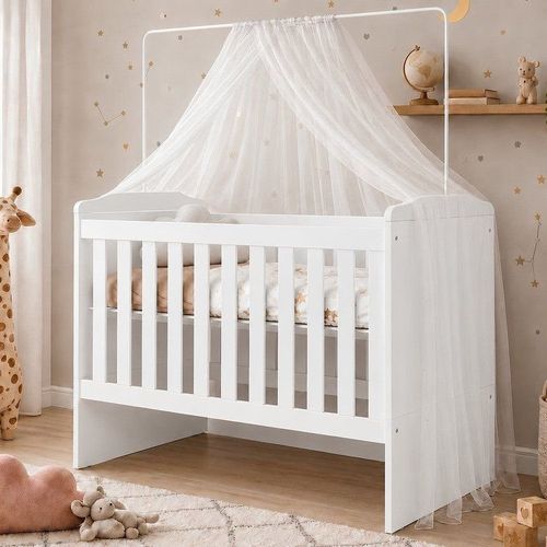 Berço 3 em 1 com Regulagem de Altura 100% Mdf Carinho Branco