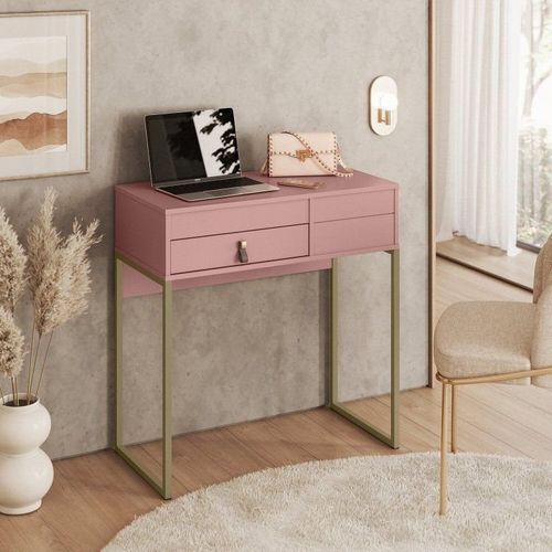 Penteadeira Industrial Lady Design Inovador Rosa/Rose Rose