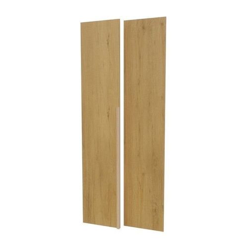 Kit 2 Portas para Guarda-roupa de Canto Reto Modular 95cm Jade CabeCasa MadeiraOriginals Avelã