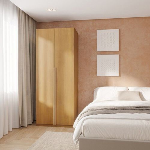 Guarda-roupa Modular 80cm com Portas e Prateleiras Jade CabeCasa MadeiraOriginals Avelã