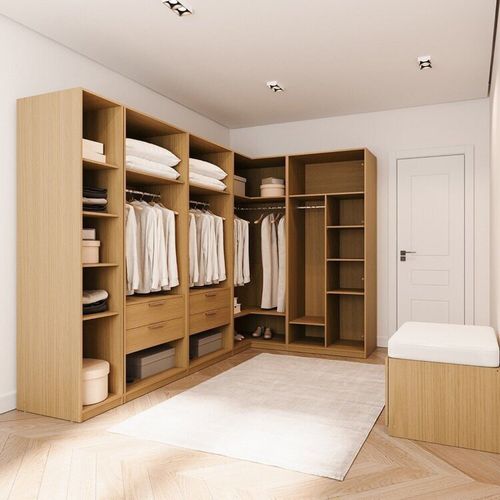Guarda-roupa Modulado de Canto 5 Peças Jade CabeCasa MadeiraOriginals Avelã