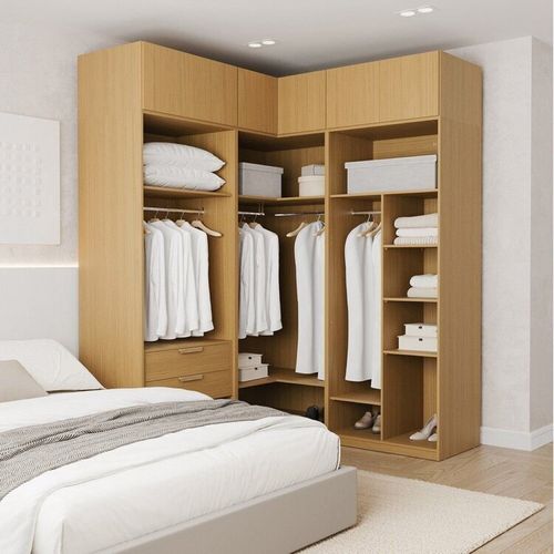 Guarda Roupas Modulado de Canto 6 Peças 6 Portas Jade CabeCasa MadeiraOriginals Avelã