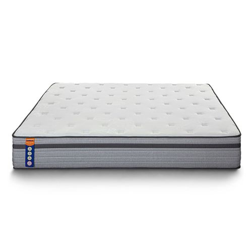 Colchão Casal Molas Ensacadas e Espuma Softgel Extra Firm 31x138x188cm CabeCasa MadeiraOriginals Cinza/Branco
