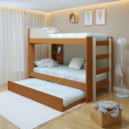 Treliche Solteiro Infantil Onix Espresso Móveis Cinamomo/Off White