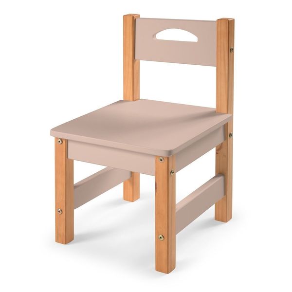 Cadeira Infantil Pumba em Madeira e MDF 58x30x30cm Rosa Bb/Amêndoa Rosa BB/Amêndoa