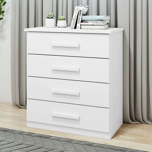 Cômoda 4 Gavetas Baião Branco