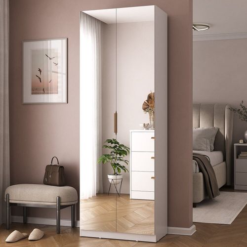 Sapateira Sublime 2 Portas com Espelho 100% MDF Branco