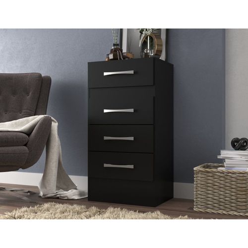 Cômoda Suprema 4 Gavetas 100% Mdp Preto