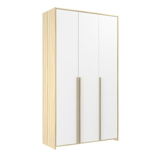 Guarda-roupa Infantil Mdf 3 Portas Modulado Branco/Nature