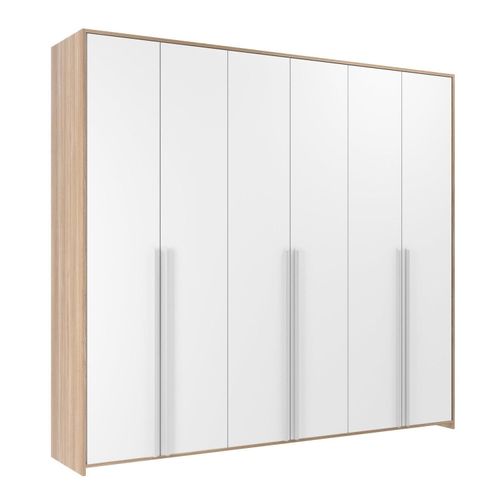 Guarda-roupa Infantil Mdf 6 Portas Modulados Branco /Carvalho Treviso