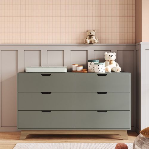 Cômoda para Quarto Infantil 6 Gavetas 100% Mdf Alice Verti/Freijó