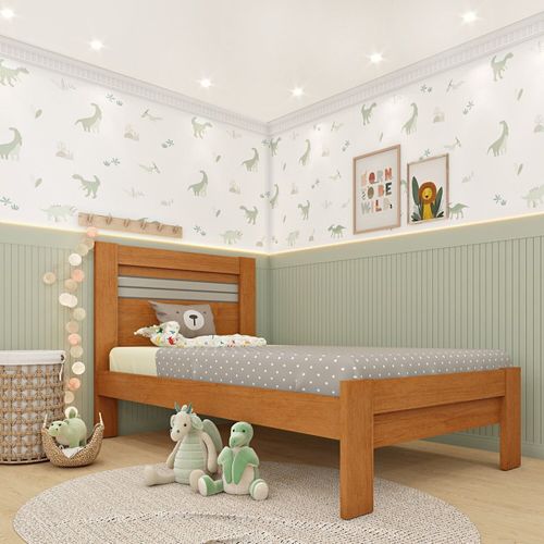 Cama Infantil 100% Mdf Harmonia Espresso Móveis Cinamomo /Off White
