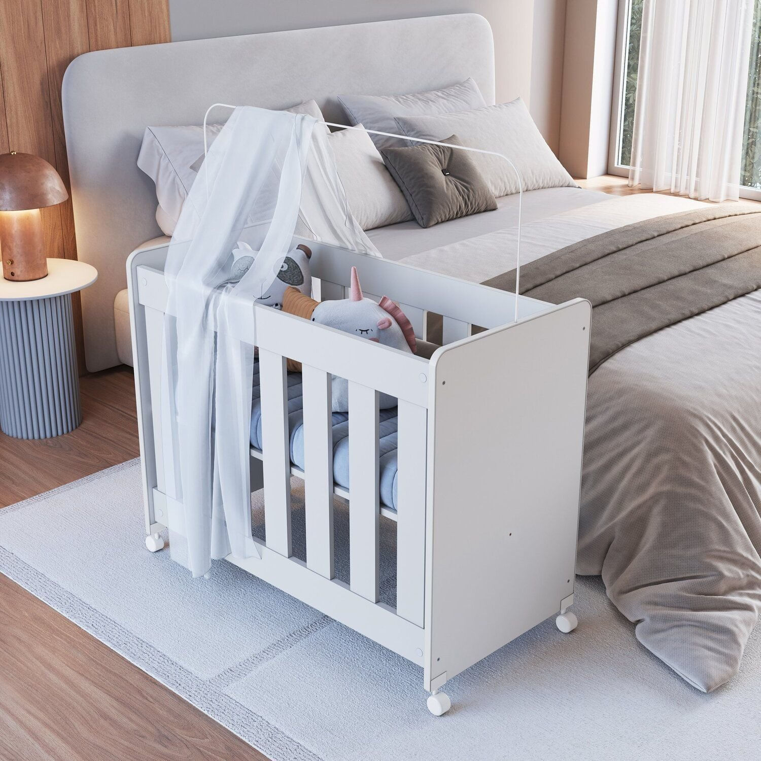 Completa móveis Mini Berco Colchao Incluso Evolutivo Branco