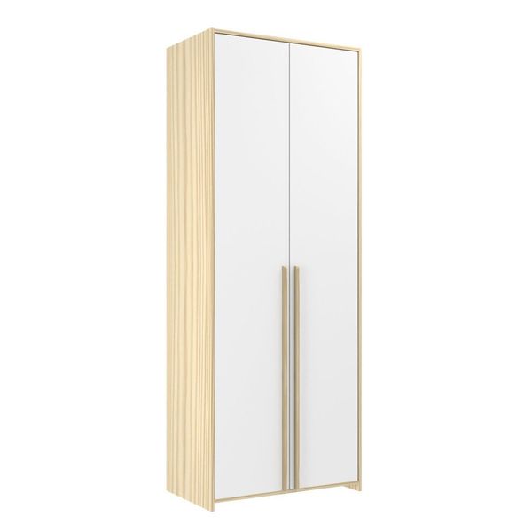 Guarda-roupa de Bebê 2 Portas Modulados Branco / Nature