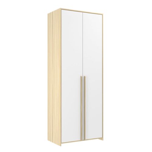 Guarda-roupa de Bebê 2 Portas Modulados Branco / Nature