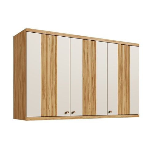 Armário para Cozinha Aéreo Noruega Espresso Móveis Bege/Amêndoa/Off White Amêndoa/Off White