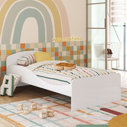 Cama Infantil 100% Mdf Lola Espresso Móveis Branco Brilho