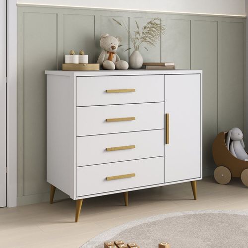 Cômoda para Quarto Infantil Kids Espresso Móveis Branco