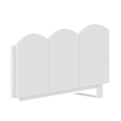 Cerquinha Simples 60cm para Cama Reversível New Garden Casatema Branco