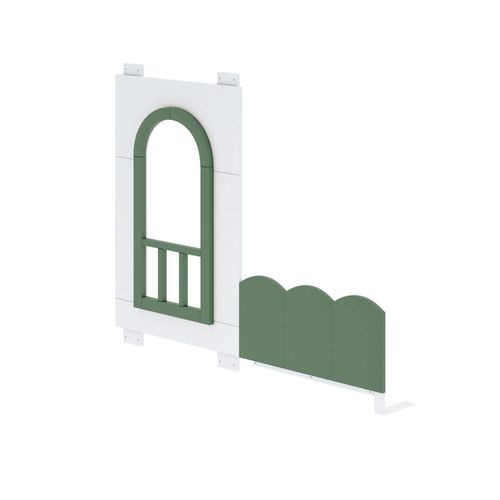 Janela com Grade de Proteção New Garden Casatema Branco/Verde