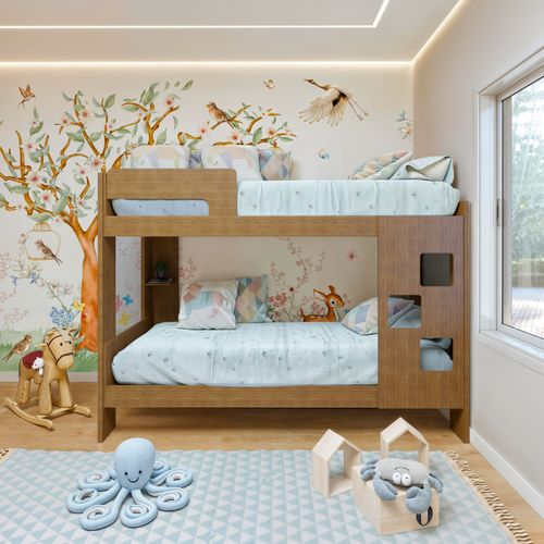Beliche 100% MDF com Prateleira Vegas Ypê
