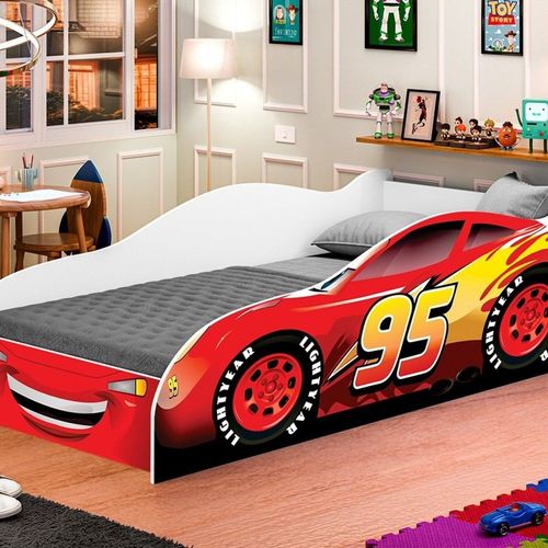 Cama Carro 95 Infantil para Meninos Vermelho