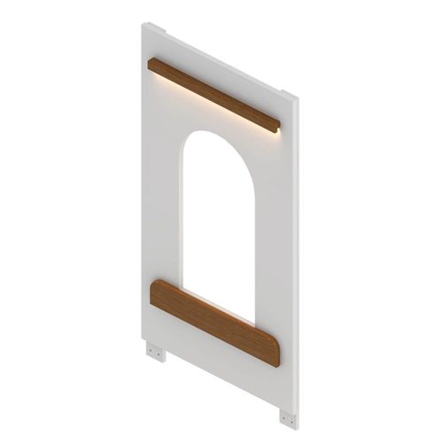 Janela com Led para Cama Casinha Aria Casatema Branco/Nogueira