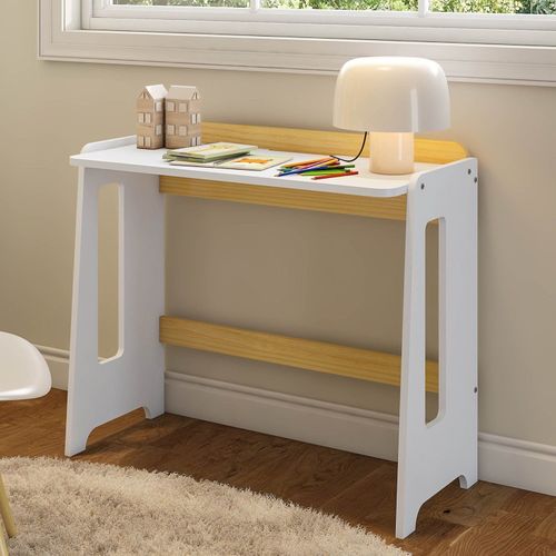 Escrivaninha Petit Casatema 94cm Branco E Mel Branco/Mel