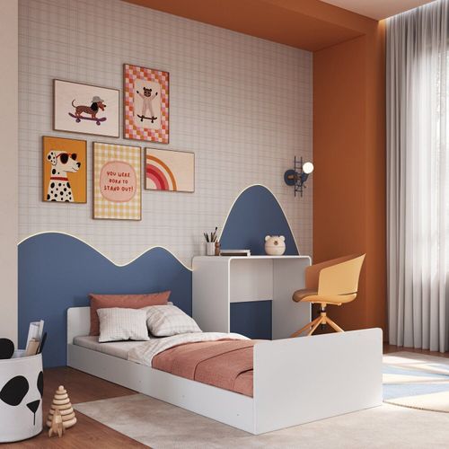 Cama Juvenil com Escrivaninha Infanto Branco