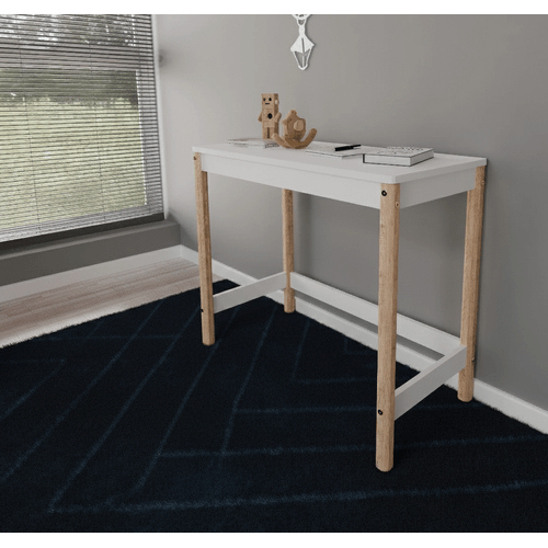 Escrivaninha Infantil Arredus em Madeira e MDF 92,6cm Branco e Natural Branco/Natural