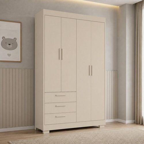 Guarda-roupa para Quarto de Bebê Zaki Areia Fosco