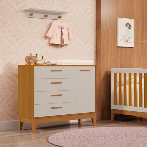 Cômoda Sapateira para Quarto de Bebê Flip Bege/Areia Fosco/Savana Areia Fosco / Savana