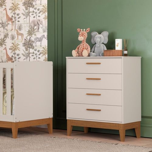 Cômoda Gaveteira para Quarto de Bebê Flip Bege/Areia Fosco Areia Fosco