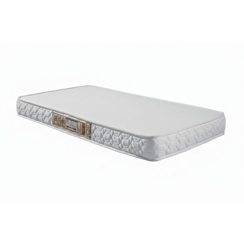 Colchão 70x10cm Espuma D18 Infantil Conforto e Segurança para o Berço Antialérgico e Antiácaro Baby Branco Branco