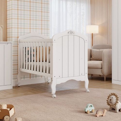 Berço Mini Cama Alegria Espresso Móveis Branco Acetinado