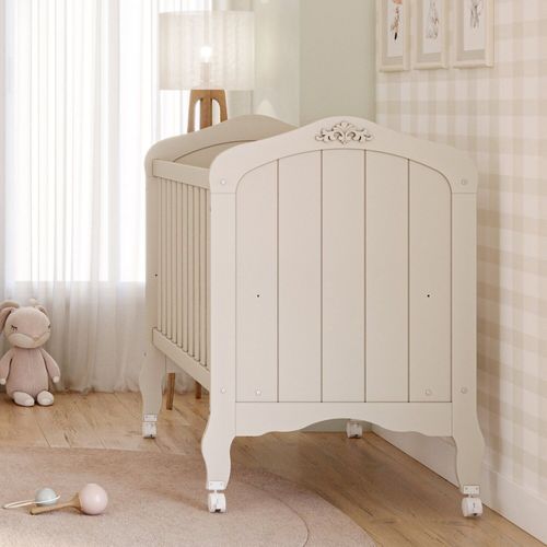 Berço Mini Cama Alegria Espresso Móveis Off White