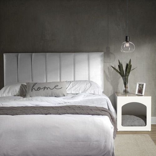 Cabeceira Casal Estofada Uvaia CabeCasa MadeiraOriginals Branco Branco